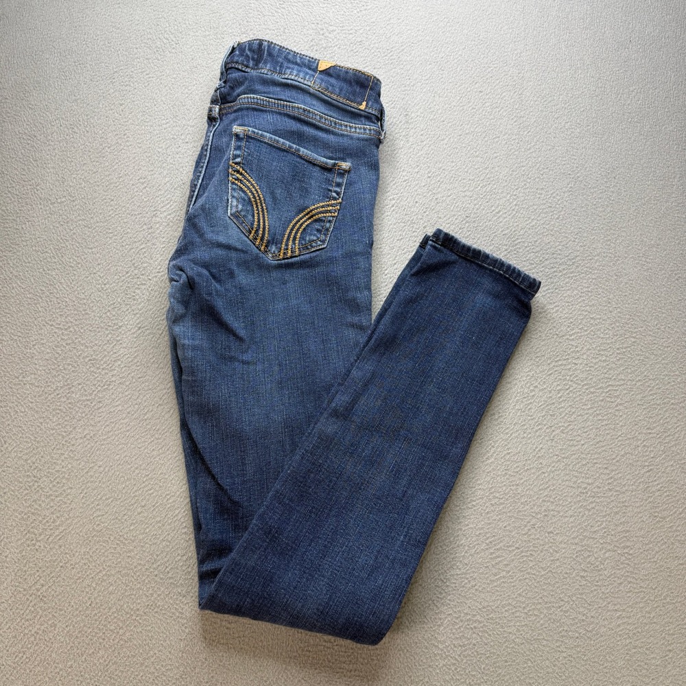 Hollister Super Skinny Jeans Womens 1R 25x31 (FIT 26x29) Blue Dark Denim Casual